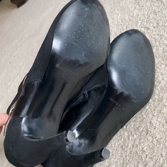 Marc Fisher Peep Toe SHIMMEE Black Booties - Picture 17 of 17